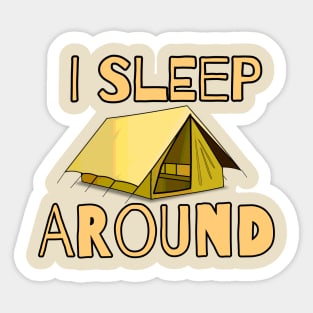 Camping t-shirt designs Sticker